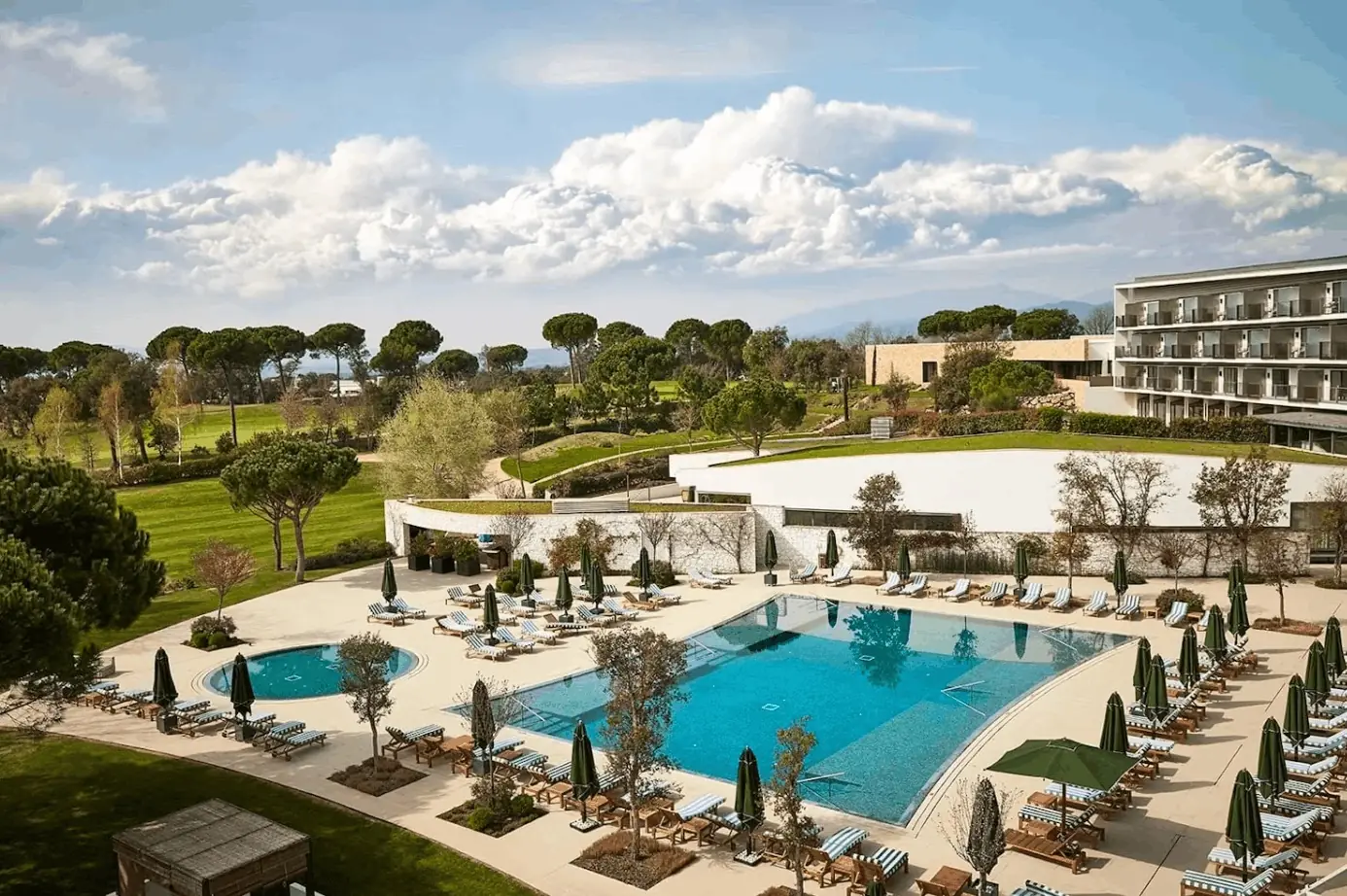 Camiral Golf and Wellness resort amid Catalan countryside and championship golf courses near Girona, Spain