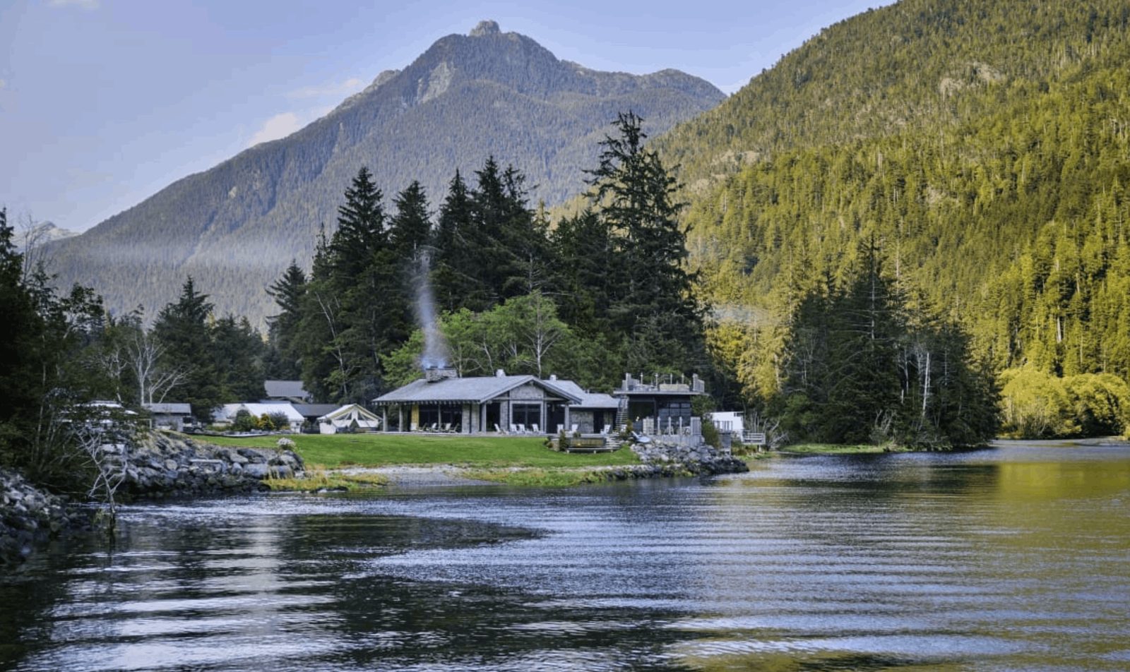 A luxury canvas tent at Clayoquot Wilderness Lodge in the British Columbia rainforest