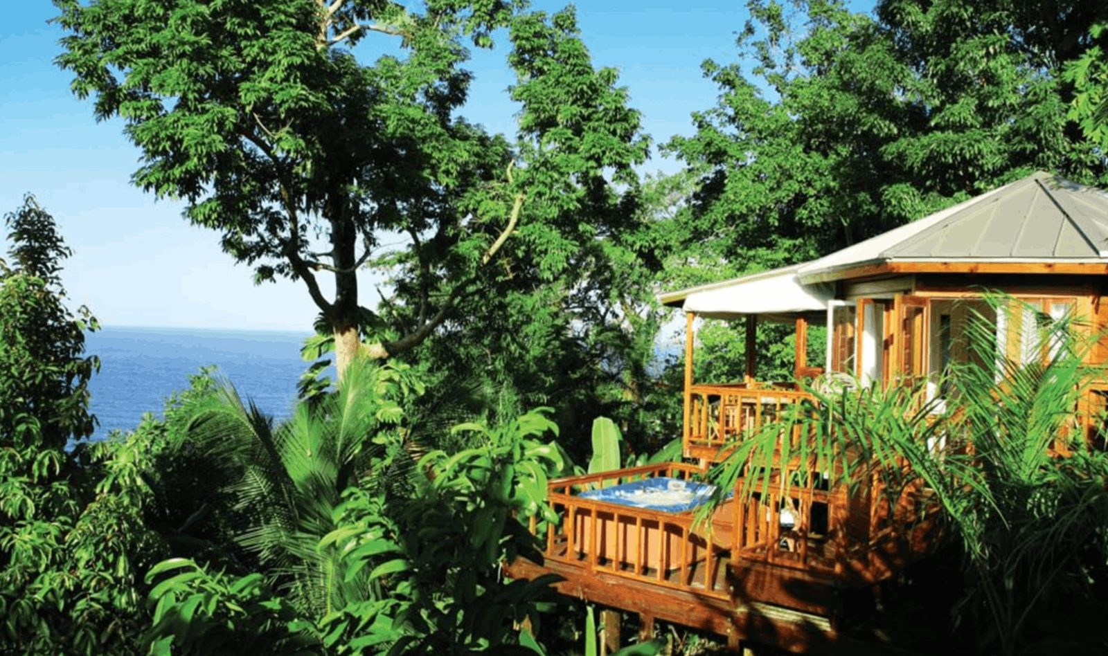 Contemporary suite surrounded by tropical forest at Geejam in Port Antonio, Jamaica