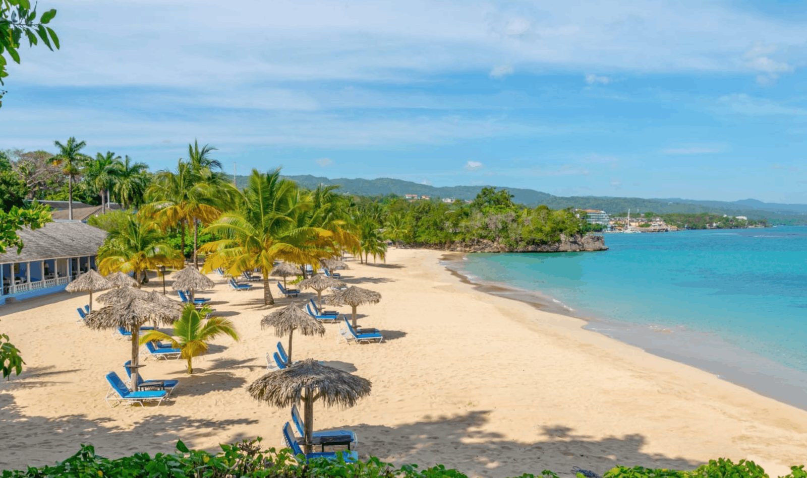 A secluded Caribbean beach and resort on Jamaica's north coast