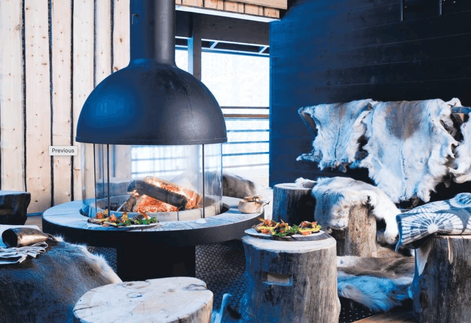 Private villa dining at Levi Spirit Villas in Finnish Lapland
