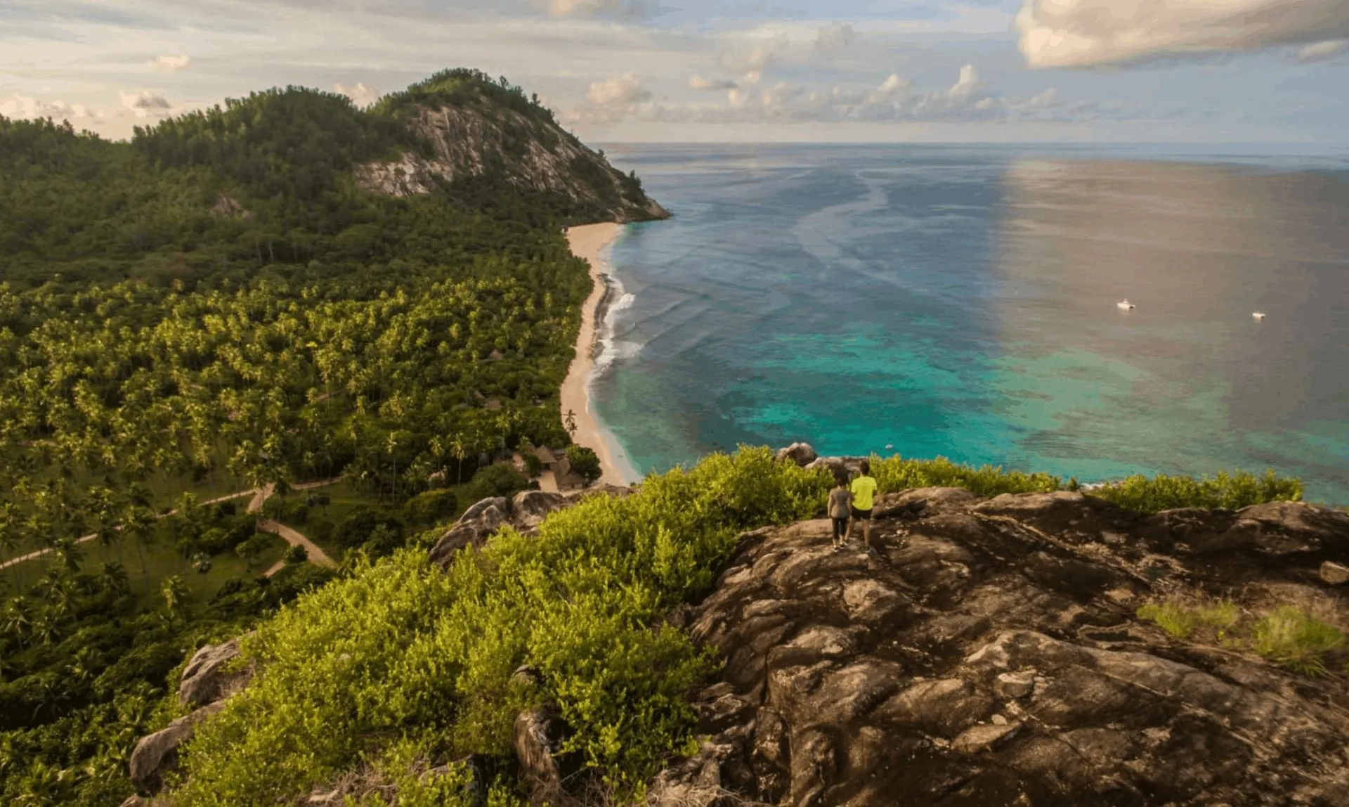 A turquoise Seychelles cove, one of the destinations Rachael plans