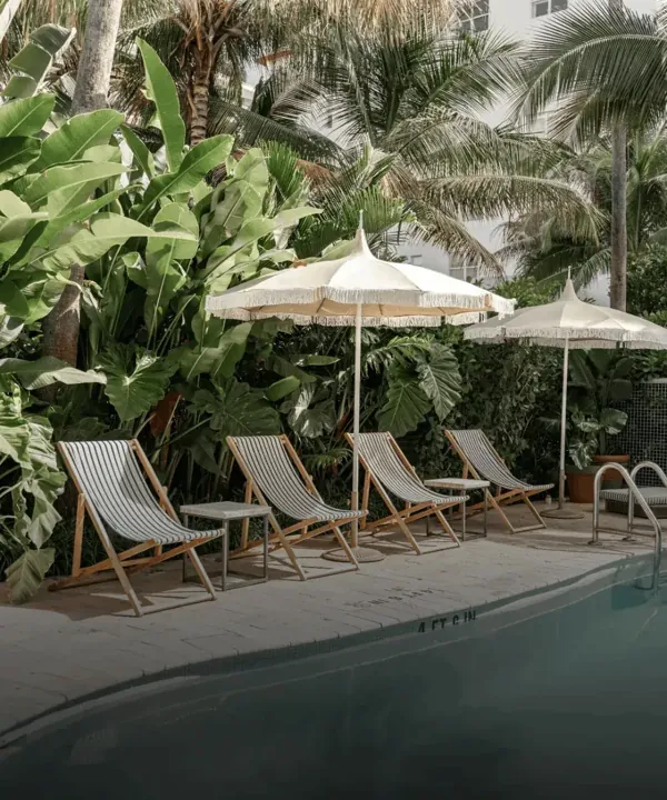 Relaxing on a luxury holiday