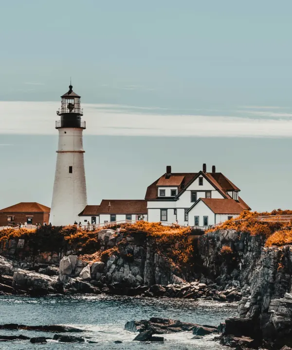 Coastal lighthouse on a UK holiday