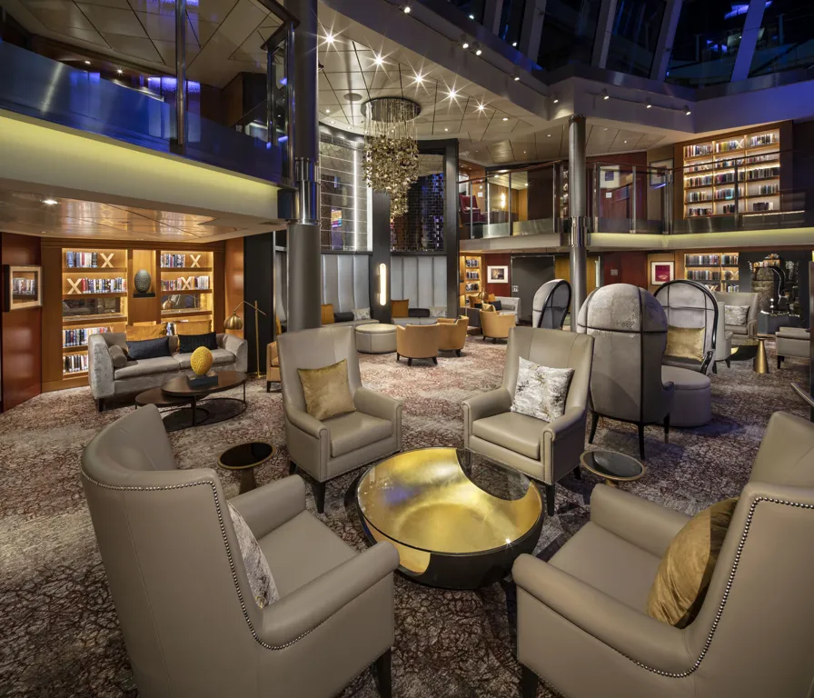 Celebrity Cruises library lounge