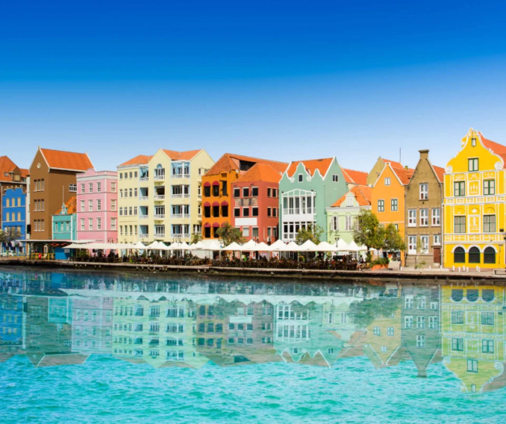 Willemstad, Curaçao - Dutch Caribbean island with iconic colourful waterfront