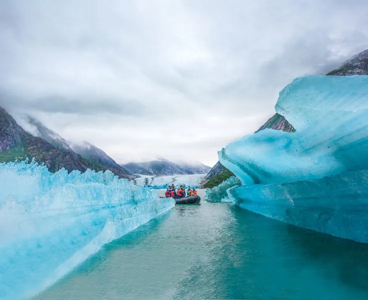 Lindblad expedition Zodiac in Alaska waters