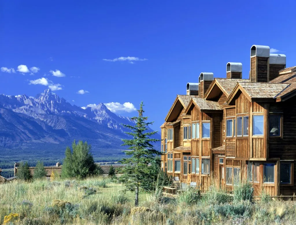 Spring Creek Ranch mountain views in Jackson Wyoming