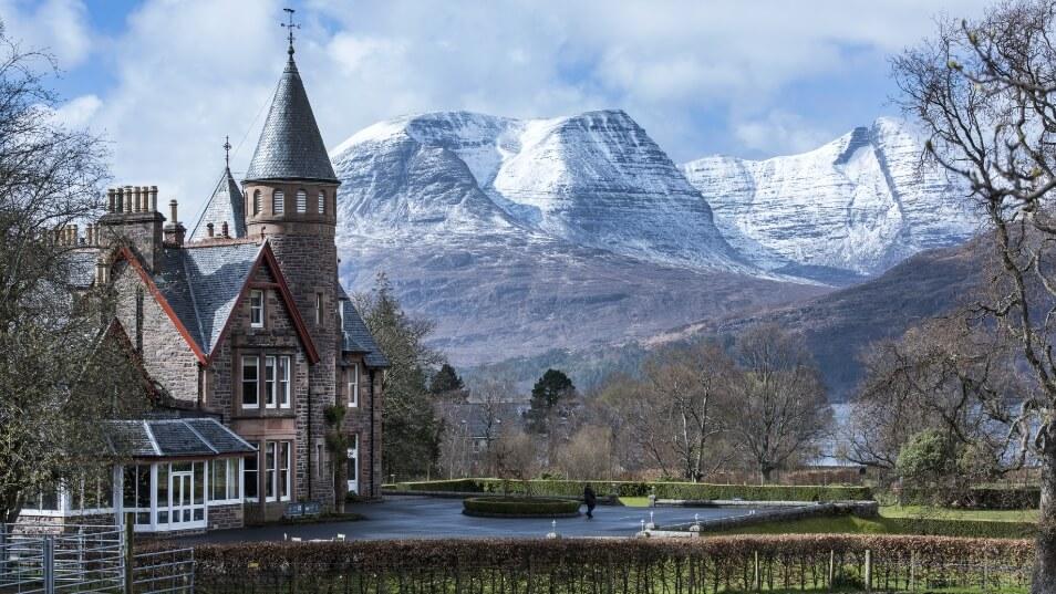 The Torridon hotel in the Scottish Highlands in winter