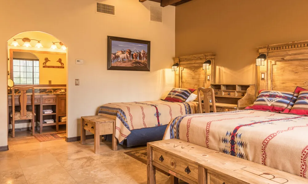 White Stallion Ranch guest bedroom in Tucson Arizona