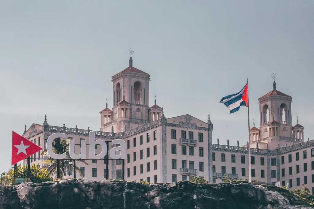 Colourful colonial architecture in Havana Cuba