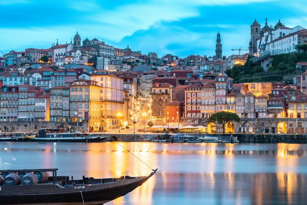 Porto Ribeira sunset view - two centre holidays Portugal